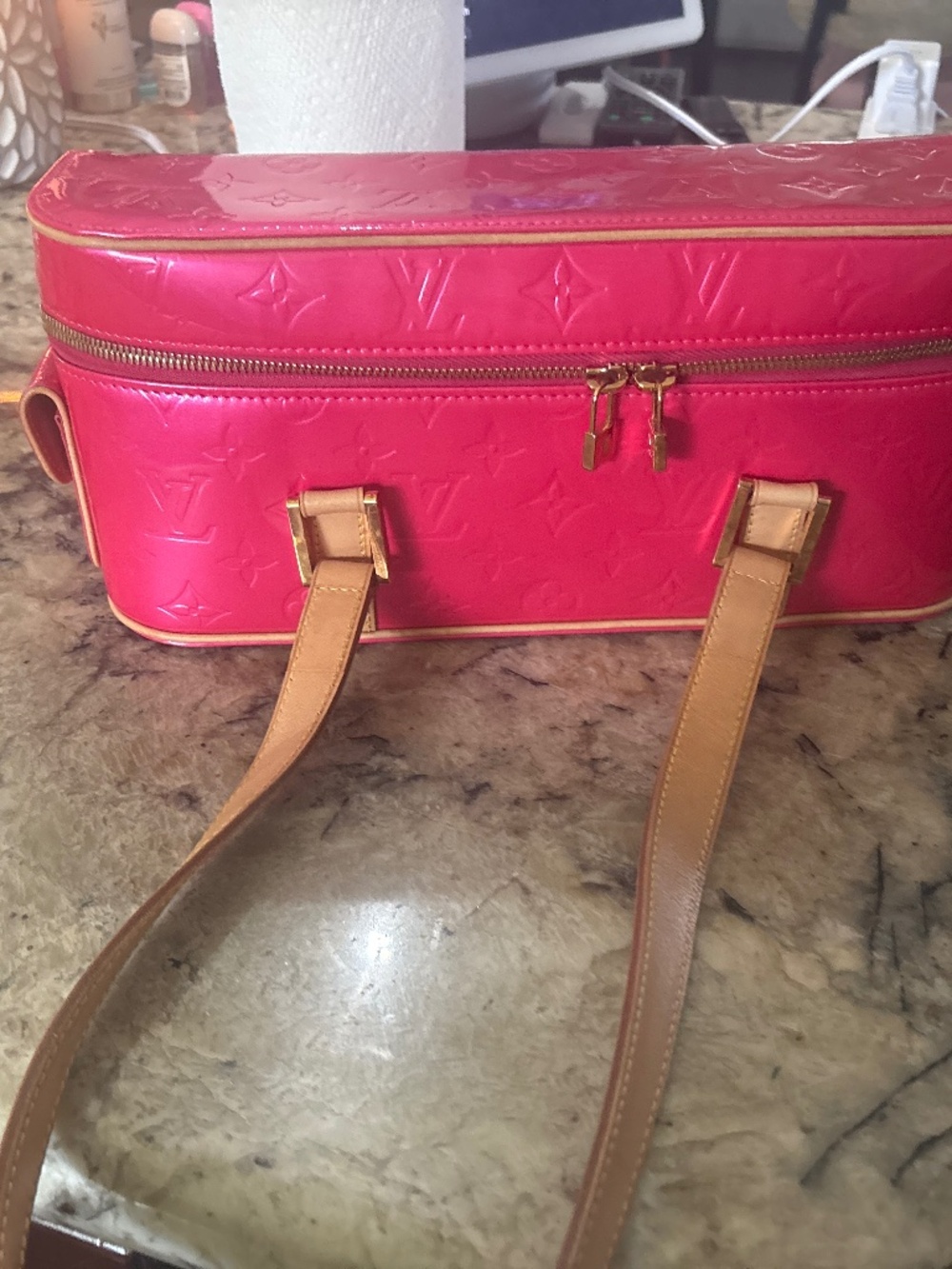 Louis Vuitton authentic hot pink purse - Picture 1 of 3